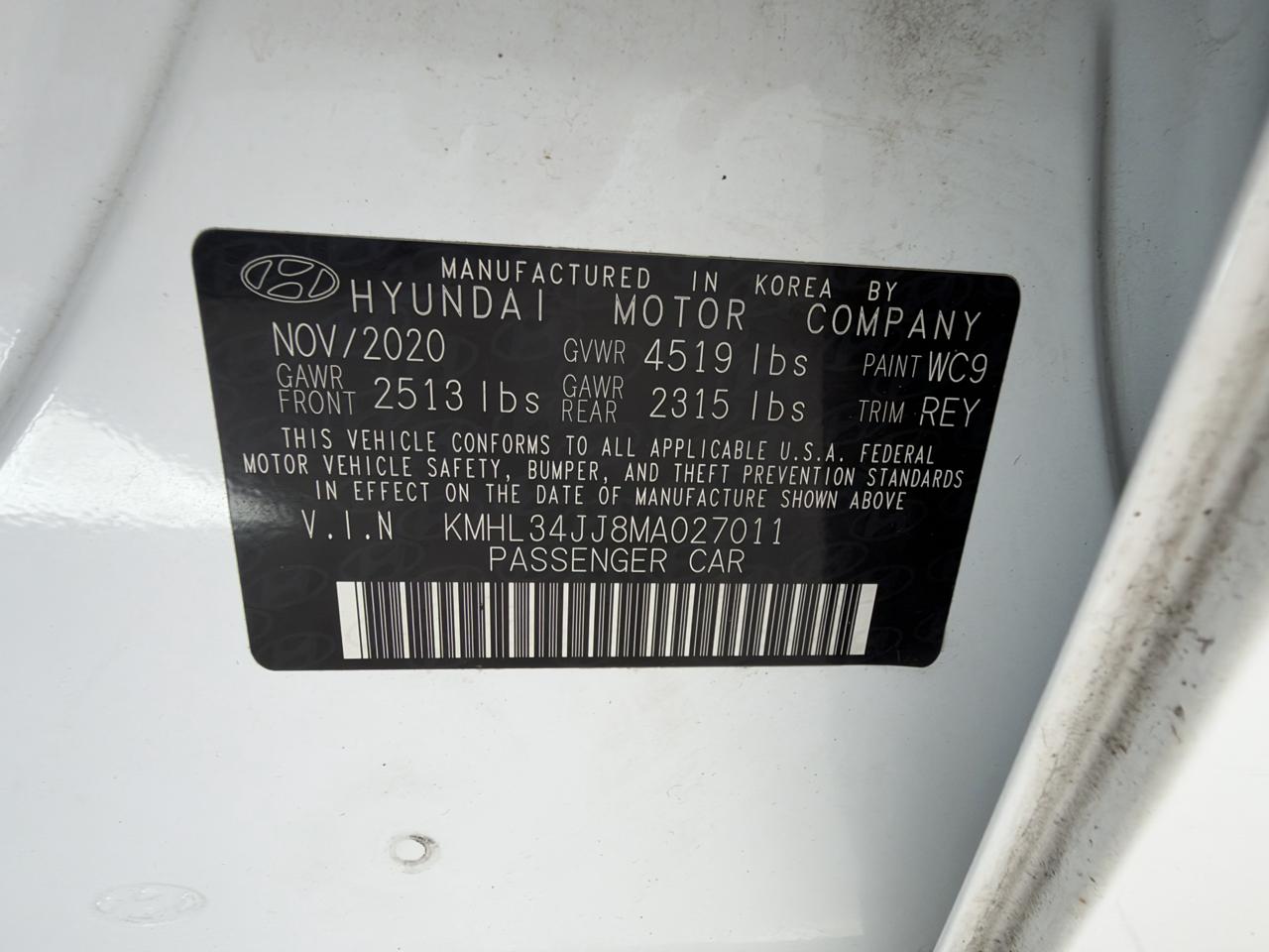 Hyundai Sonata Hybrid SEL 2.0L 2021