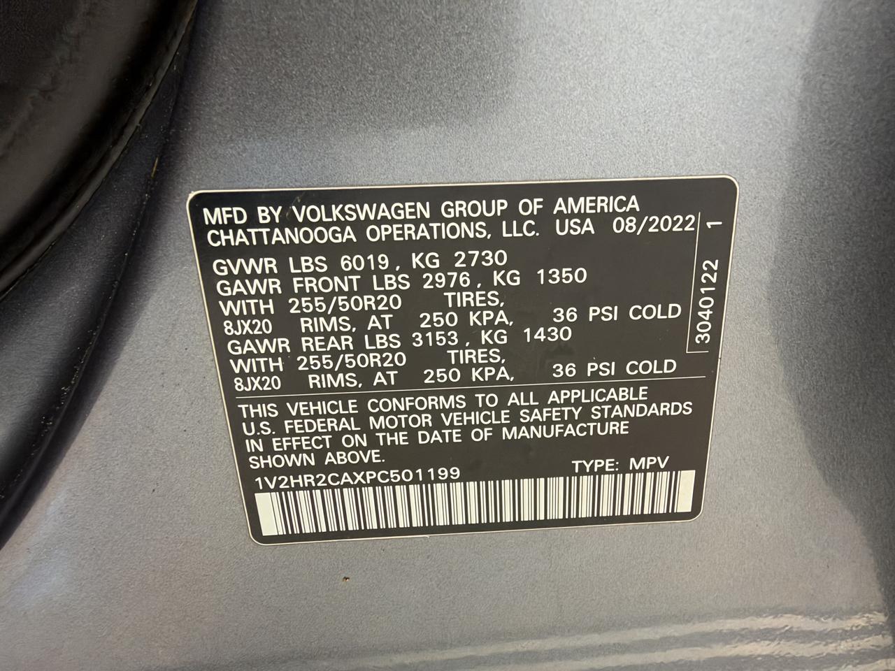Volkswagen Atlas 3.6L V6 SE w/Technology 4MOTION 2023