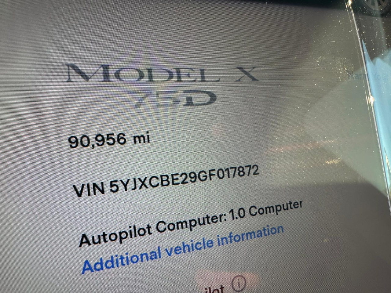 Tesla Model X 90D 2016 Tesla Model X 90D 2016