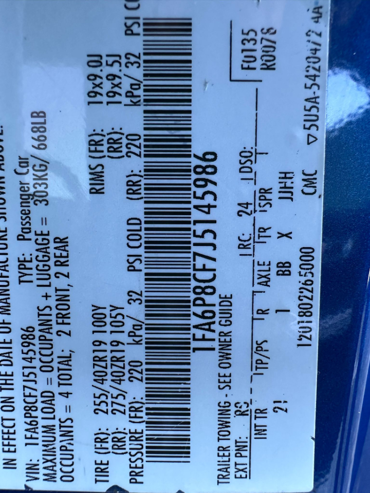 Ford Mustang GT 2D Coupe 2018 Ford Mustang GT 2D Coupe 2018