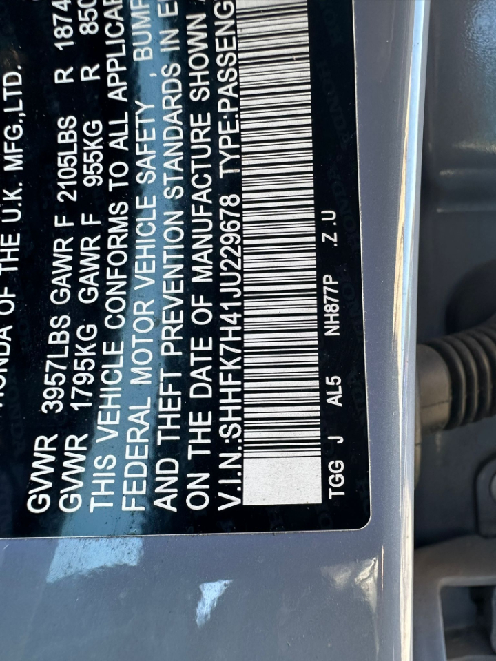 Honda Civic Sport CVT 2018