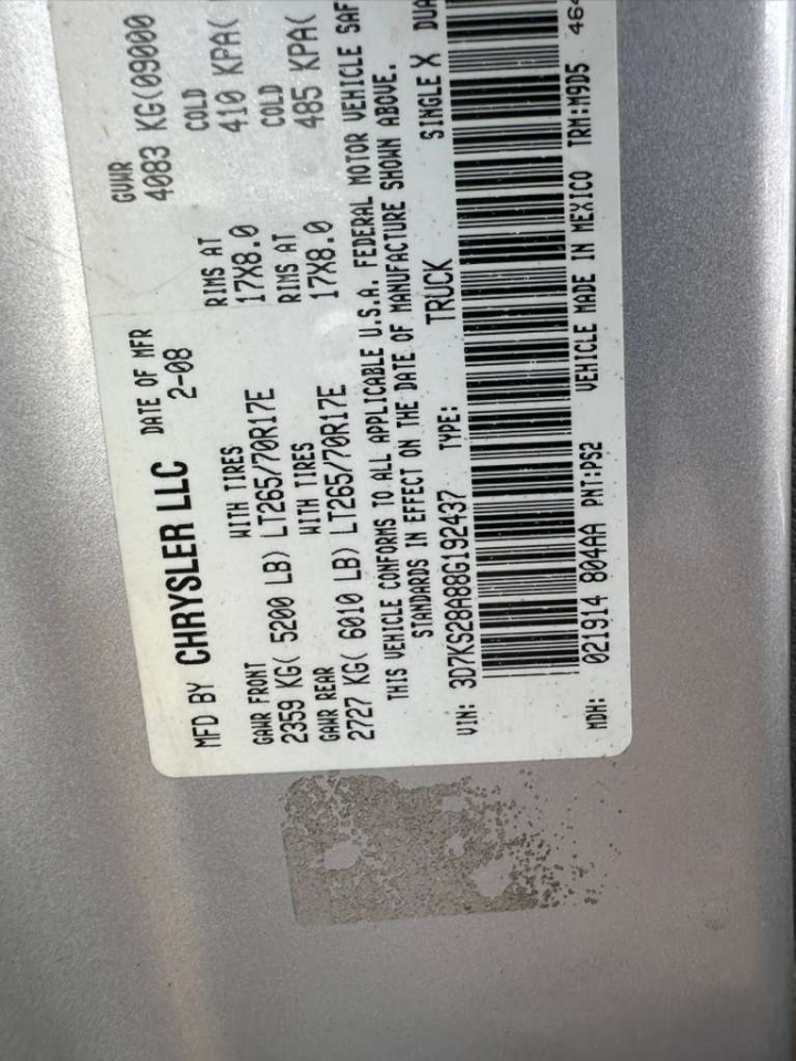 Dodge Ram 2500 Laramie Quad Cab Long Bed 4WD 2008