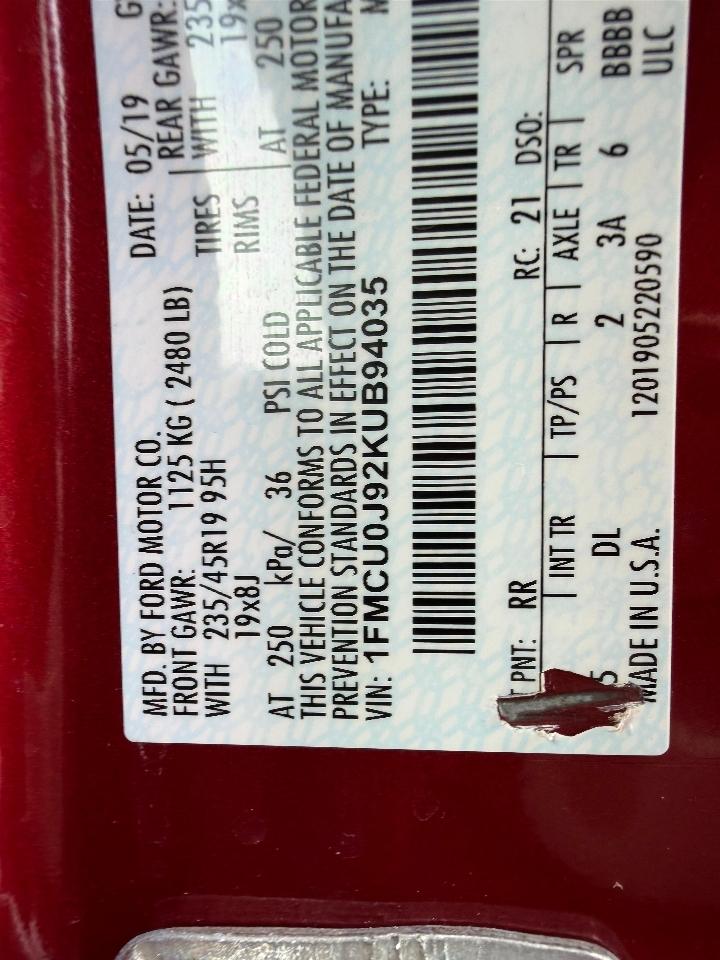 Ford Escape Titanium FWD 2019