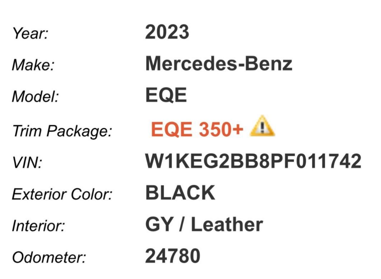 Mercedes-Benz EQE 350+ 2023