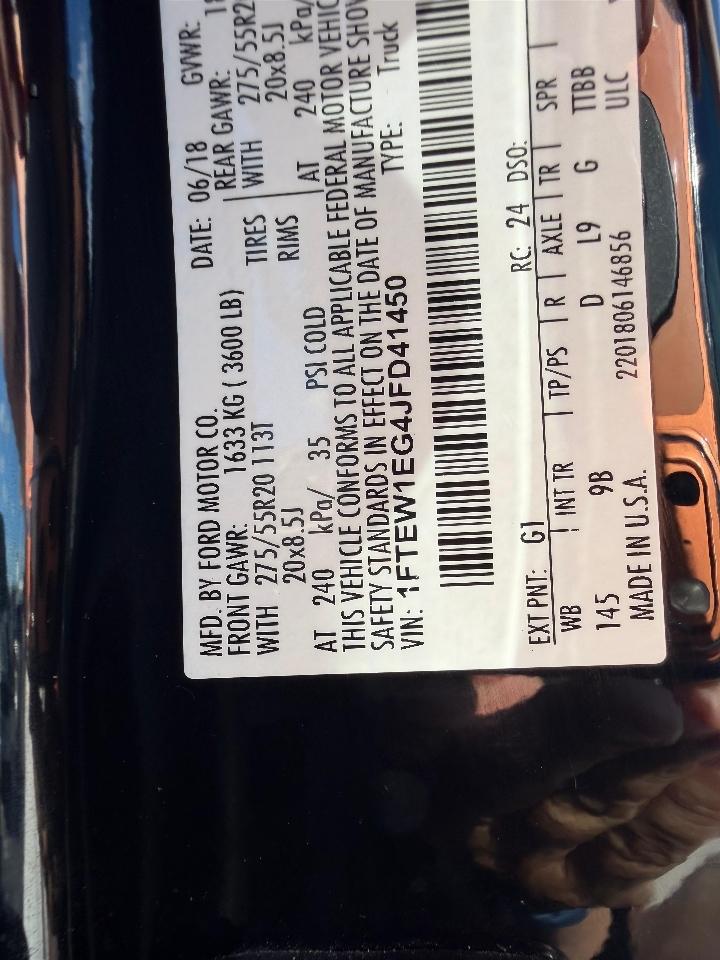 Ford F-150 Platinum SuperCrew 5.5-ft. Bed 4WD 2018