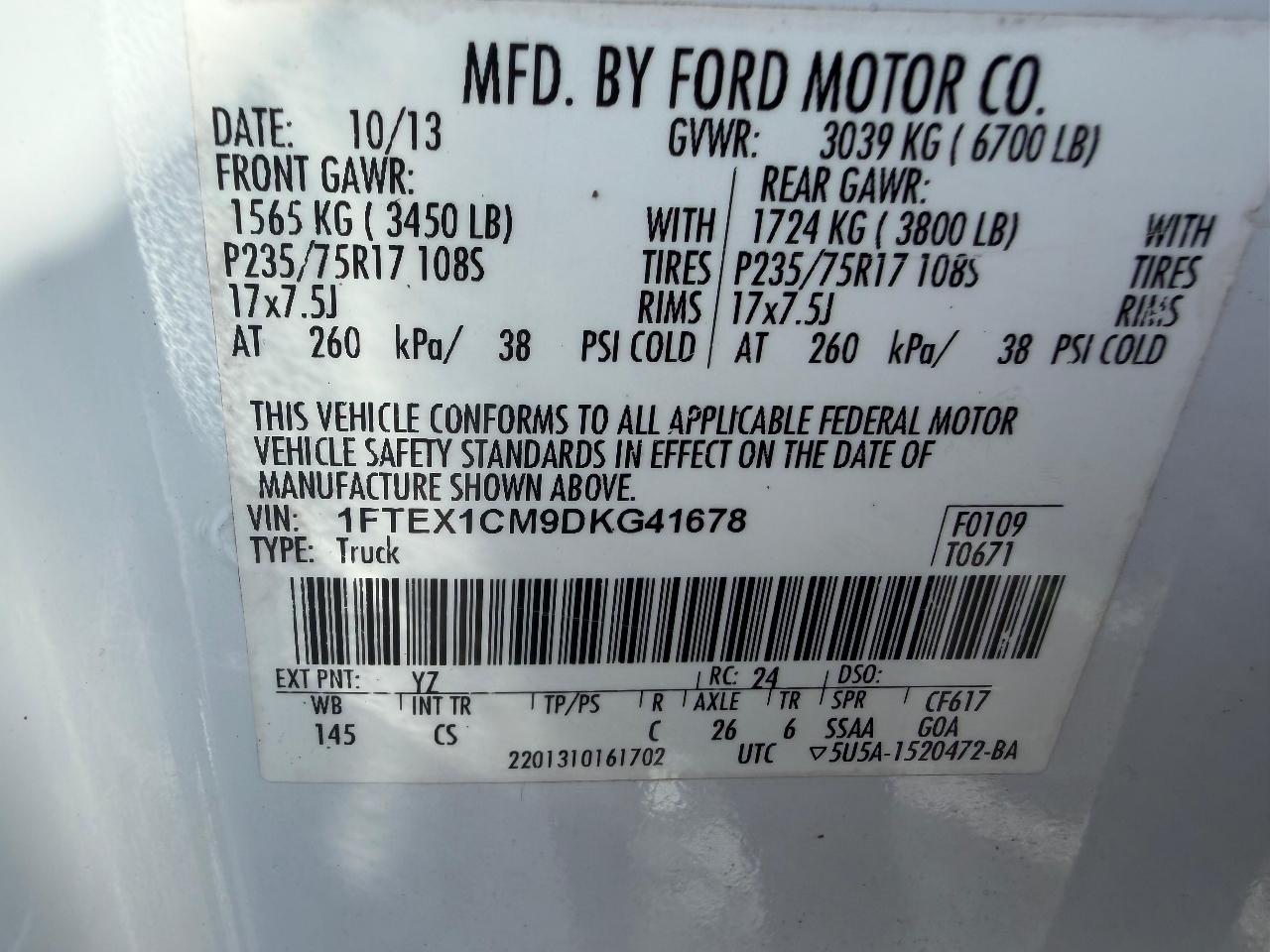 Ford F-150 XL SuperCab 6.5-ft. Bed 2WD 2013