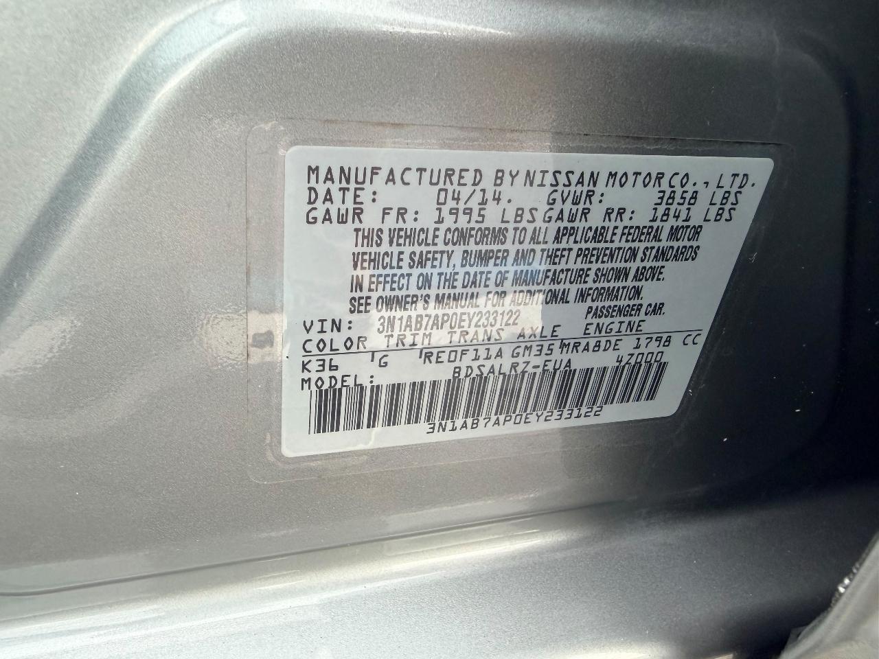 Nissan Sentra SR 2014