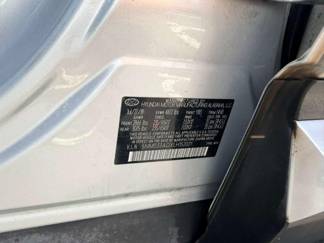 Hyundai Santa Fe SEL 2.4 2020