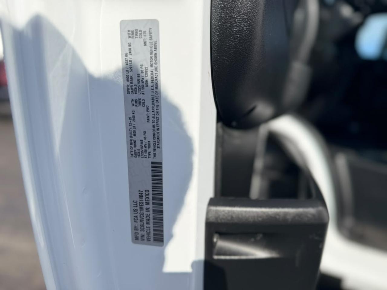 RAM Promaster 2500 High Roof 136-in. WB 2021