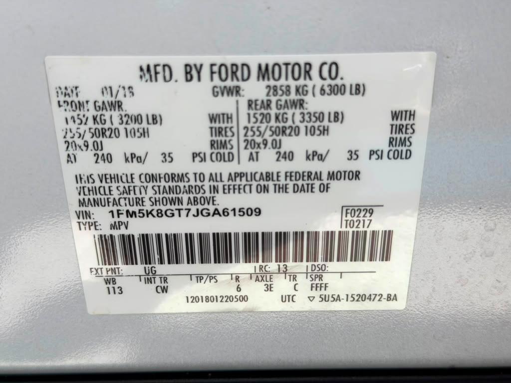 Ford Explorer Sport 4WD 2018