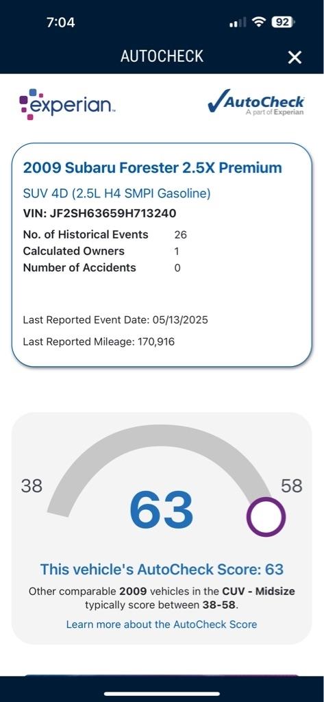 Subaru Forester 2.5X Premium 2009