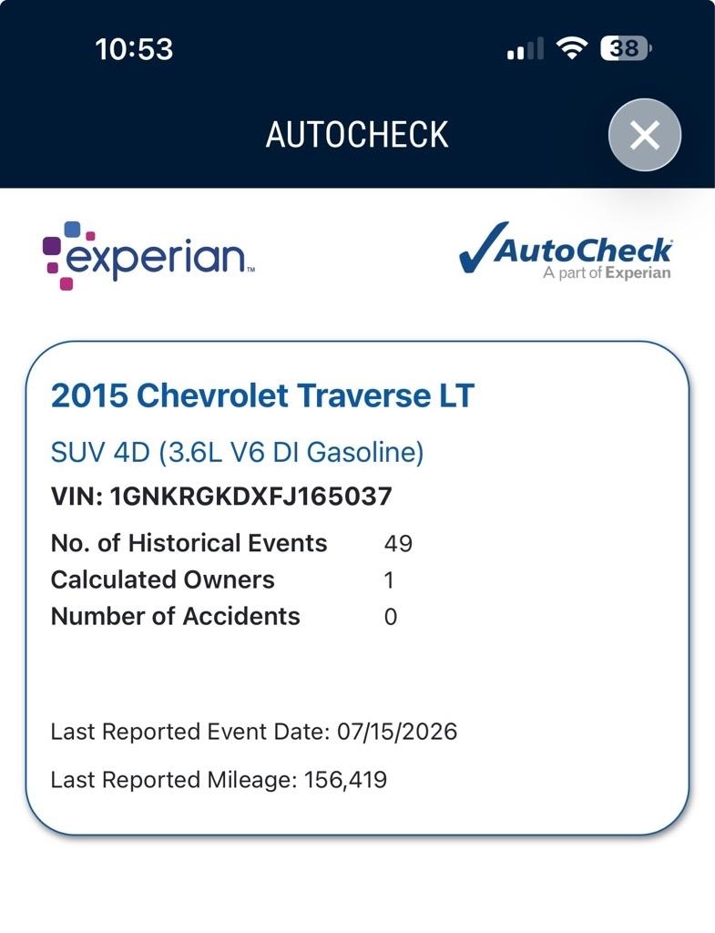 Chevrolet Traverse 1LT FWD 2015