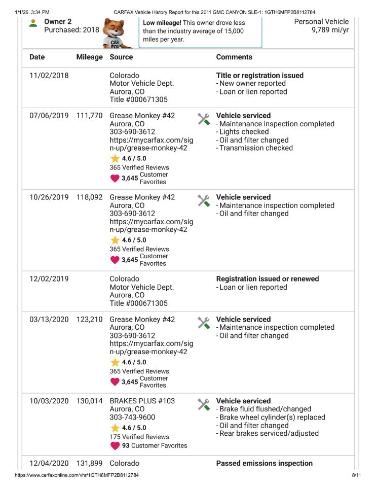 GMC Canyon SLE Crew Cab 4WD 2011