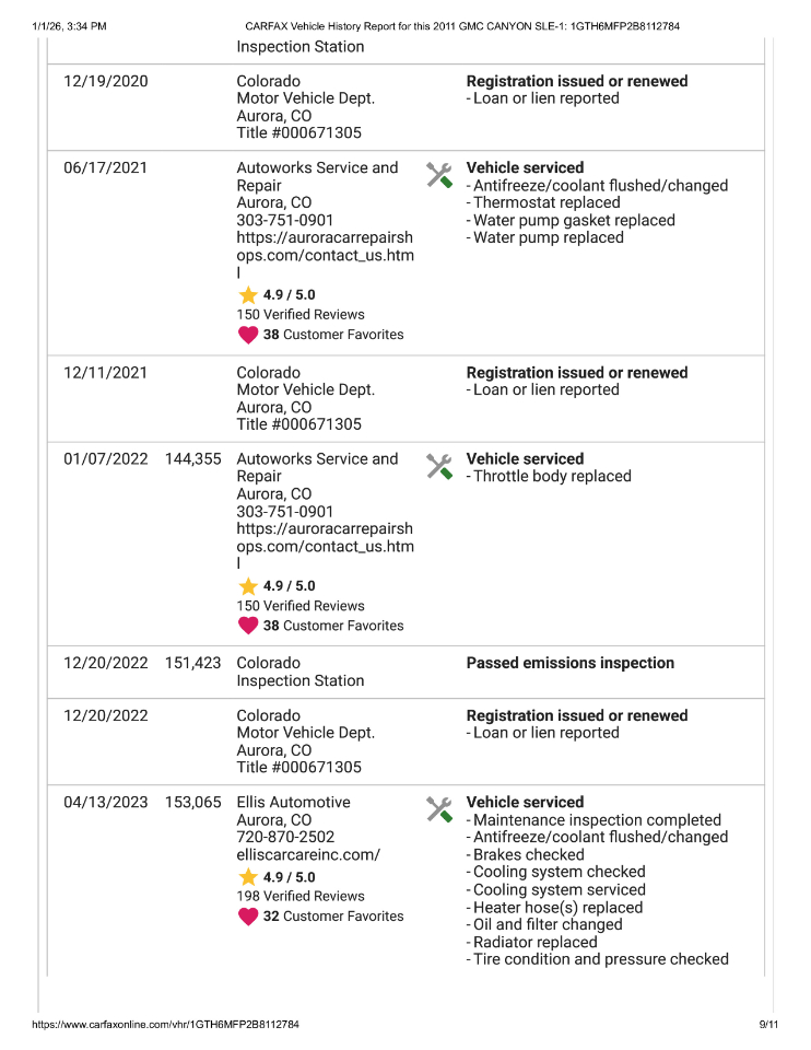 GMC Canyon SLE Crew Cab 4WD 2011