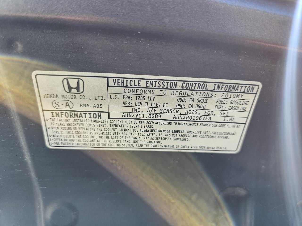 Honda Civic EX-L Sedan 5-Speed AT 2010