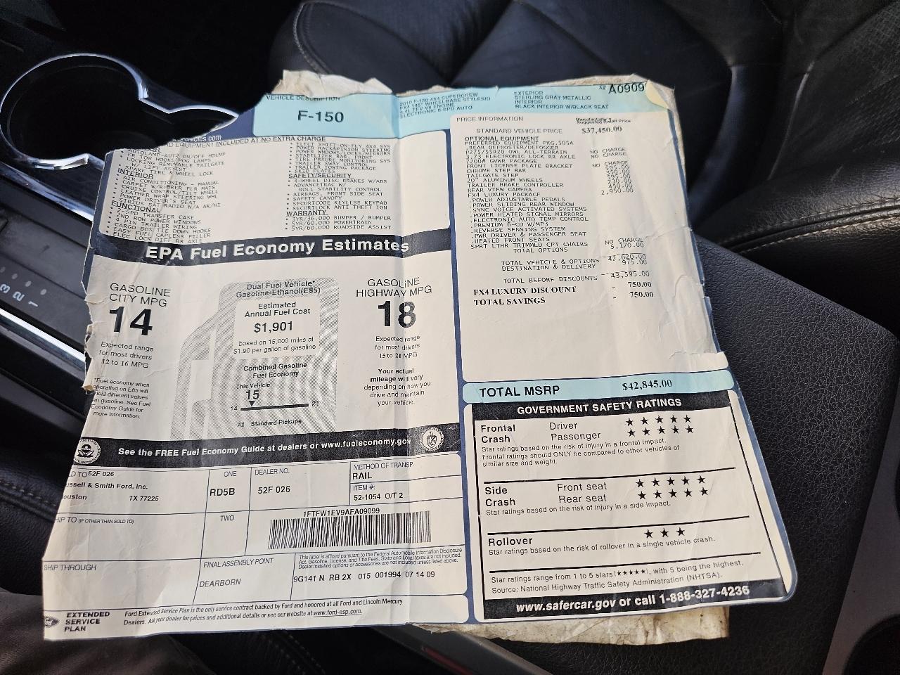 Ford F-150 FX4 SuperCrew 5.5-ft. Bed 4WD 2010