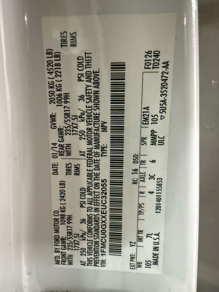 Ford Escape FWD 4dr SE 2014 Ford Escape FWD 4dr SE 2014