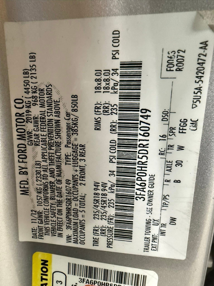 Ford Fusion 4dr Sdn SE FWD 2013