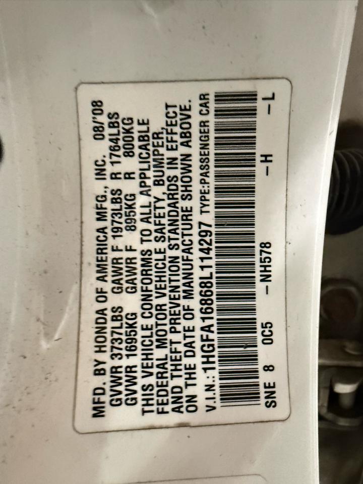 Honda Civic Sdn 4dr Auto EX 2008