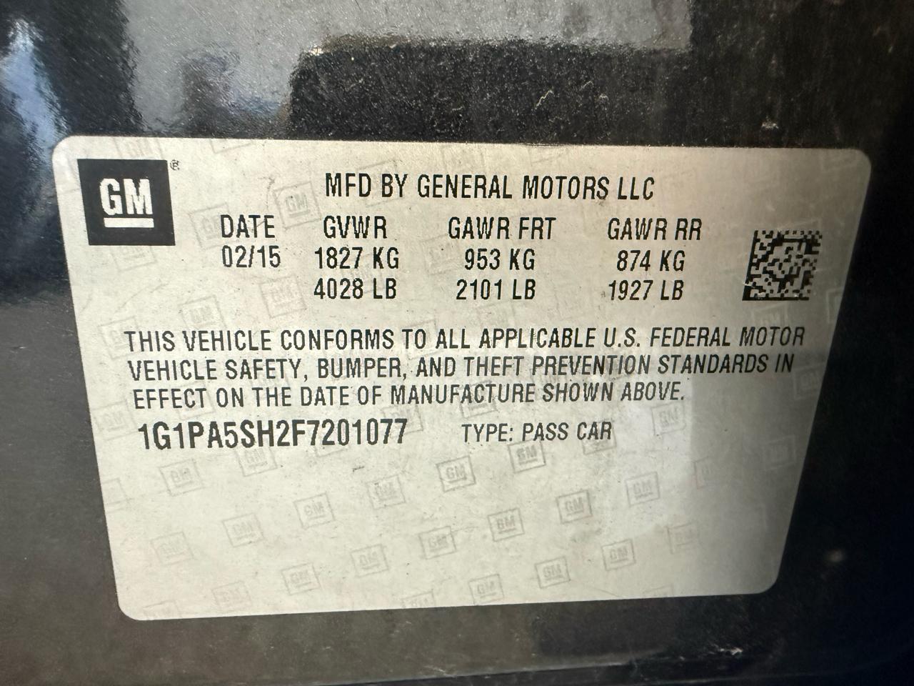 Chevrolet Cruze 4dr Sdn Auto LS 2015