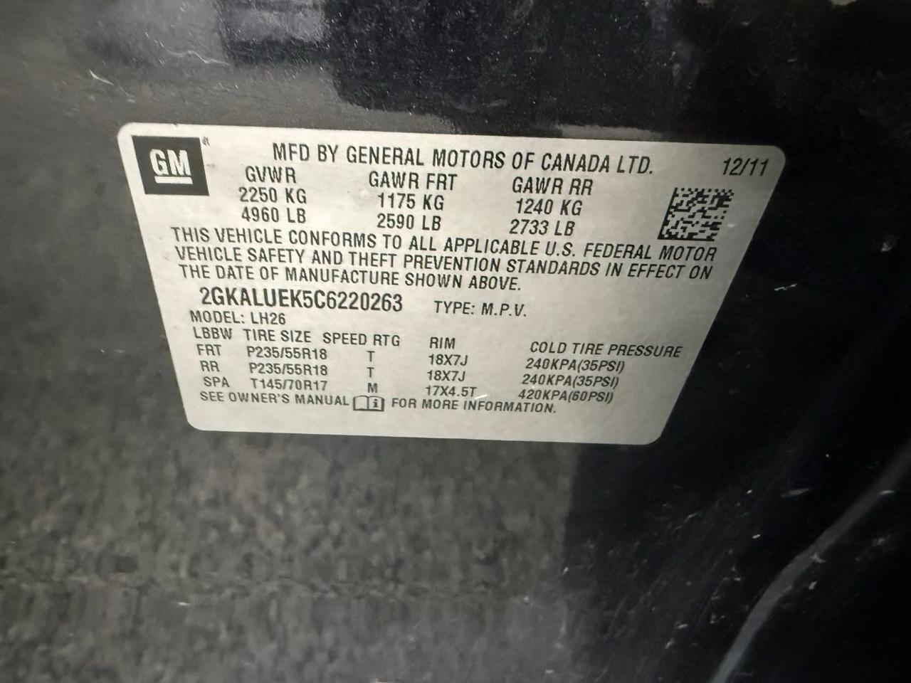 GMC Terrain FWD 4dr SLT-1 2012