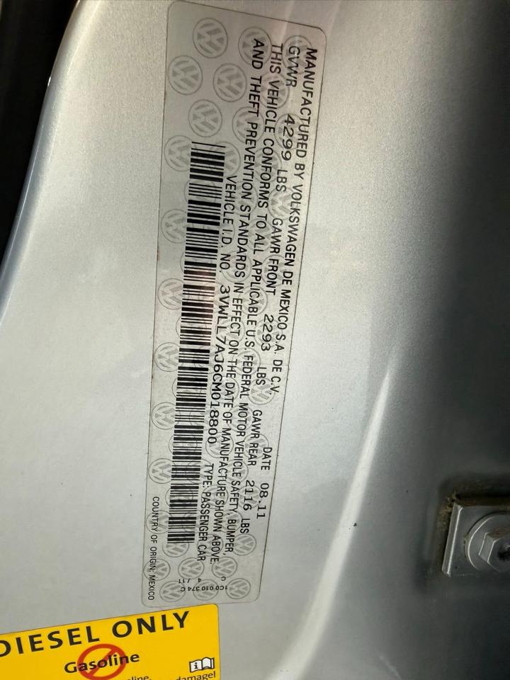 Volkswagen Jetta Sedan 4dr DSG TDI 2012