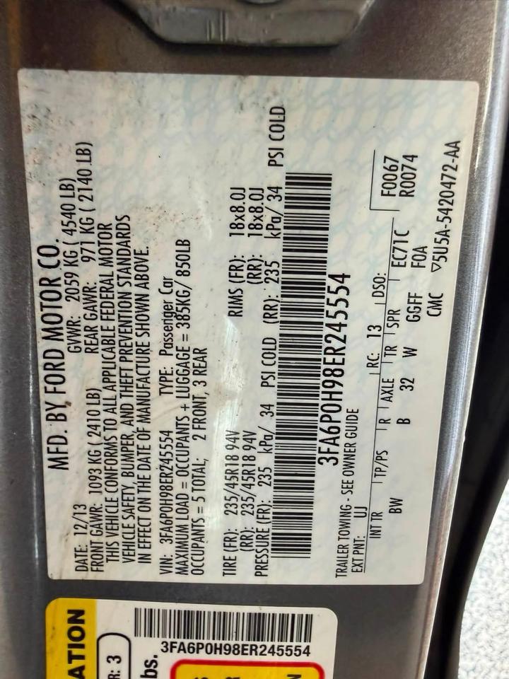 Ford Fusion 4dr Sdn SE FWD 2014