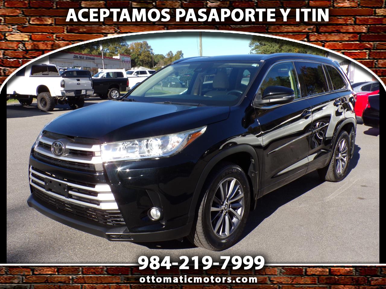 Toyota Highlander XLE AWD V6 2018 Toyota Highlander XLE AWD V6 2018