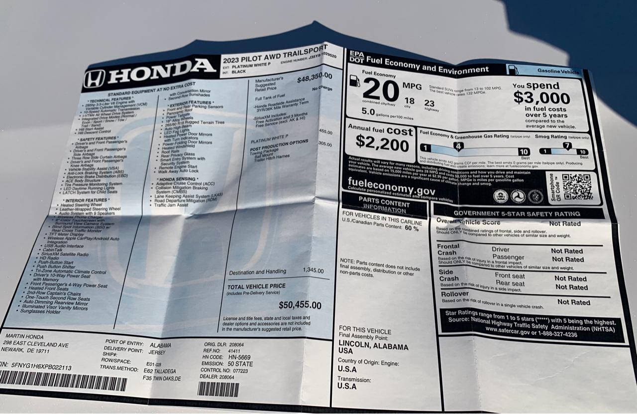 Honda Pilot TrailSport AWD 2023