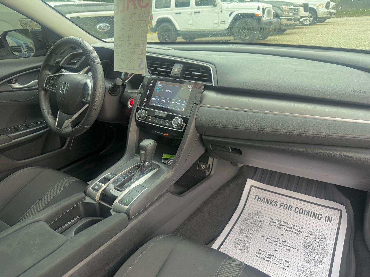 Honda Civic EX Honda Sensing Sedan CVT 2016