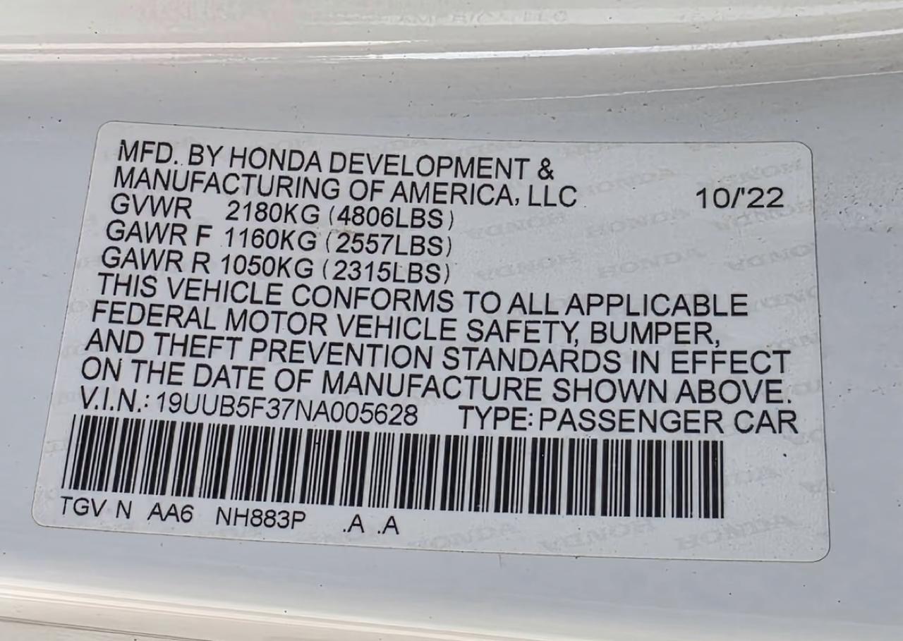 Acura TLX Base 2022