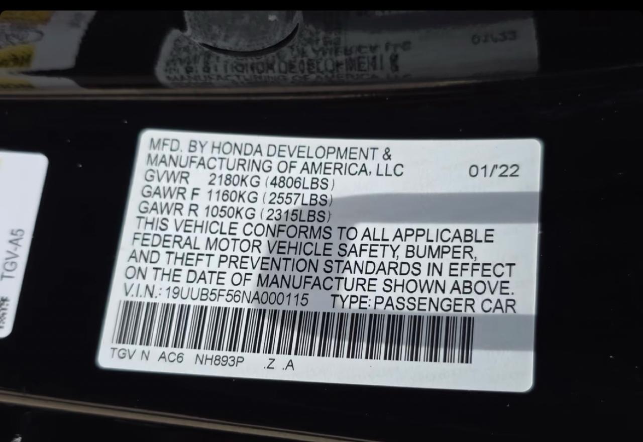 Acura TLX A-Spec Package 2022