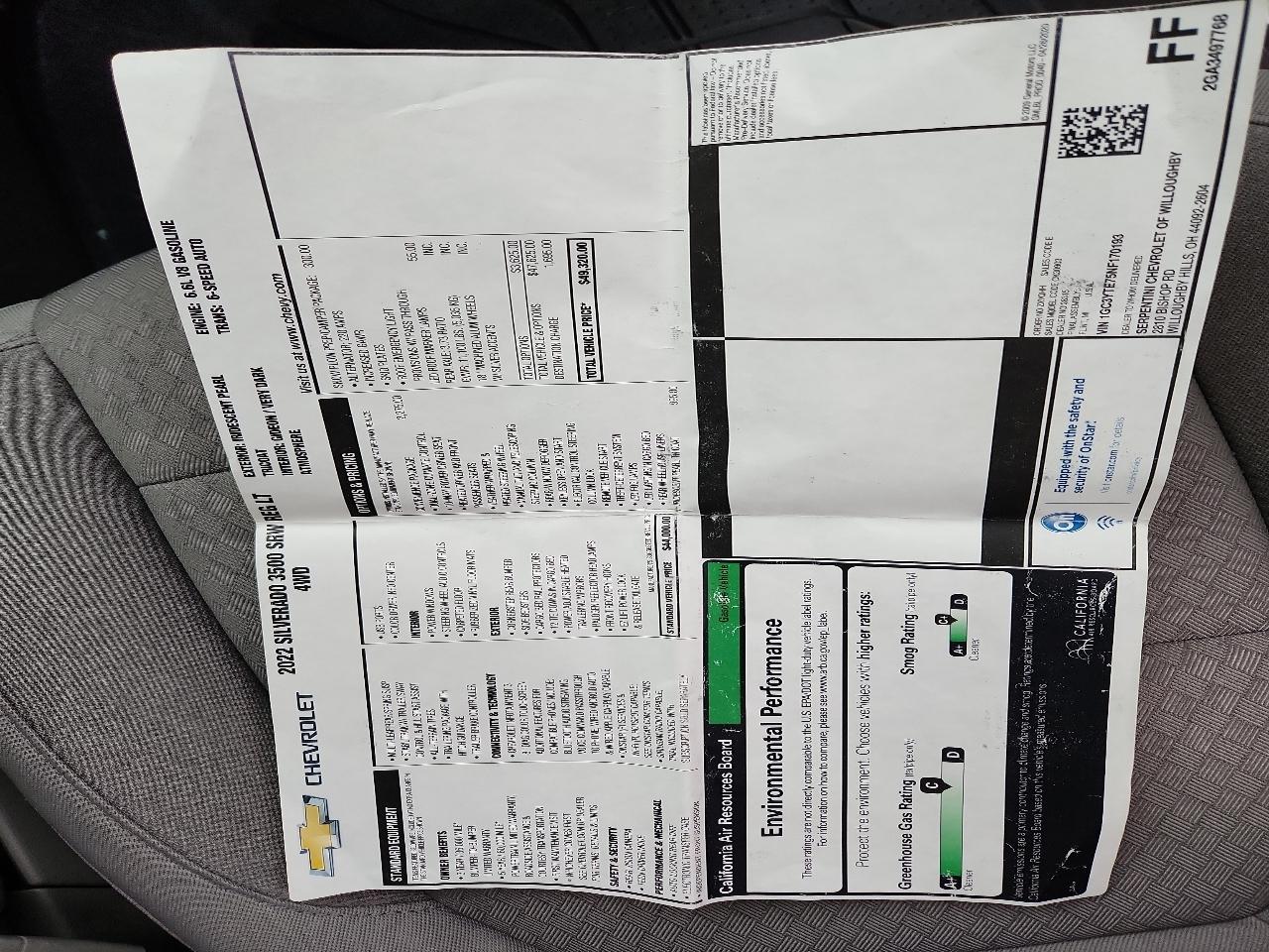 Chevrolet Silverado 3500HD 4WD Reg Cab 142" LT 2022