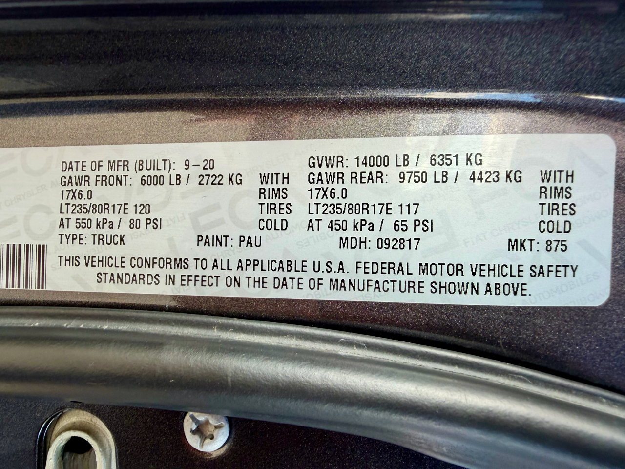 RAM 3500 Big Horn Crew Cab LWB 4WD DRW 2020