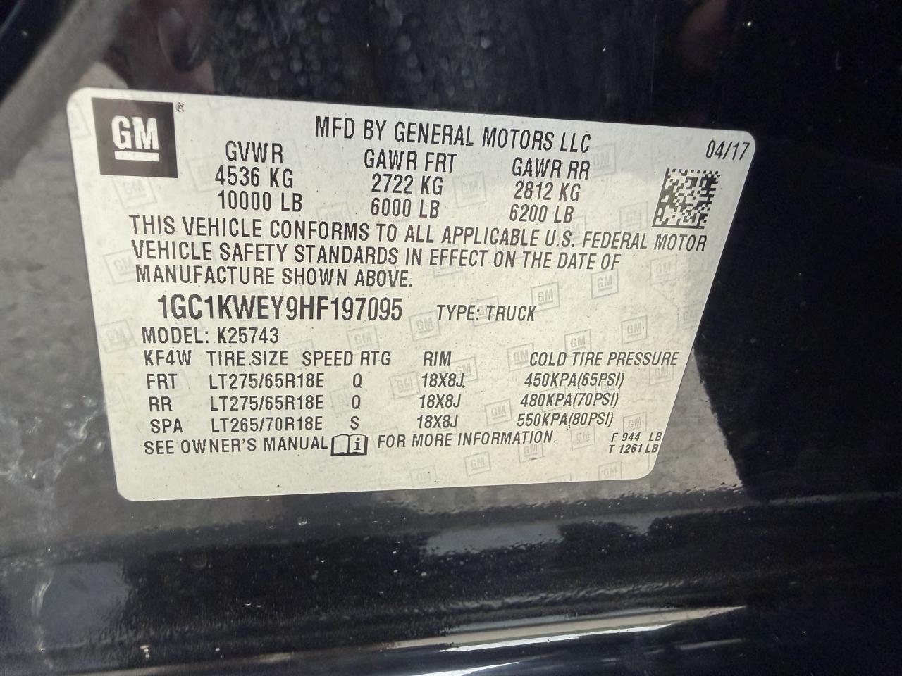 Chevrolet Silverado 2500HD LTZ Crew Cab 4WD 2017