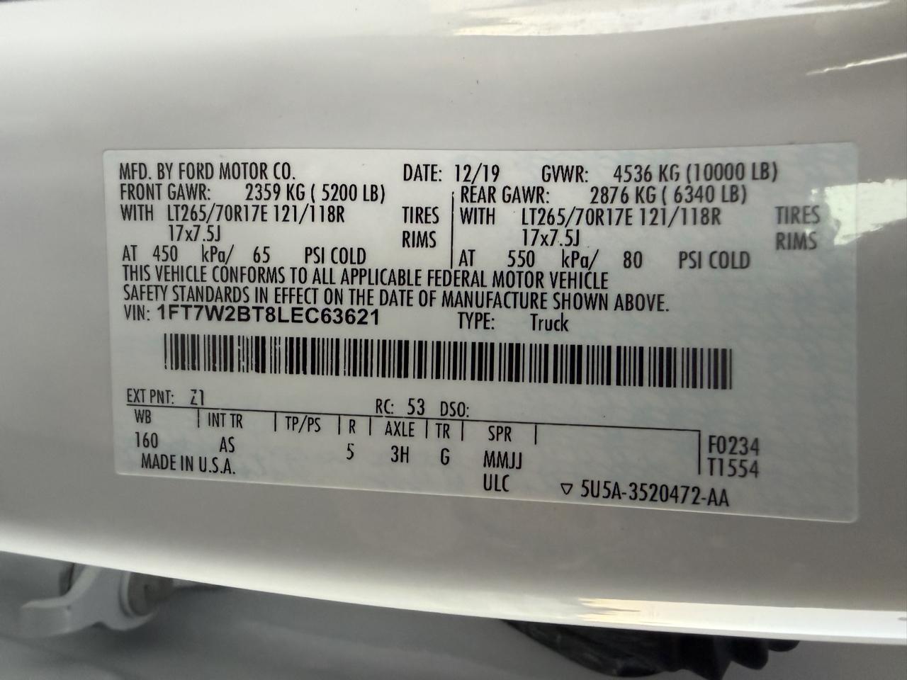 Ford F-250 SD XL Crew Cab 4WD 2020