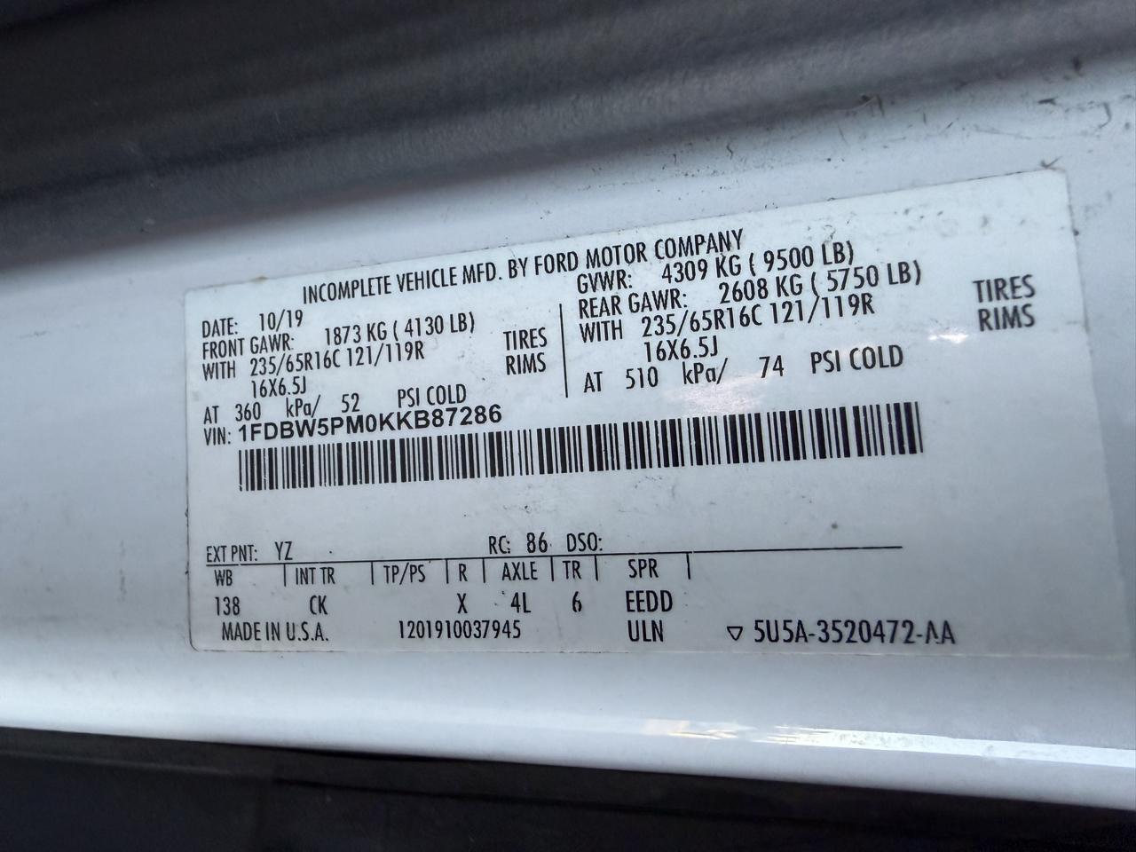 Ford Transit T-350 2019