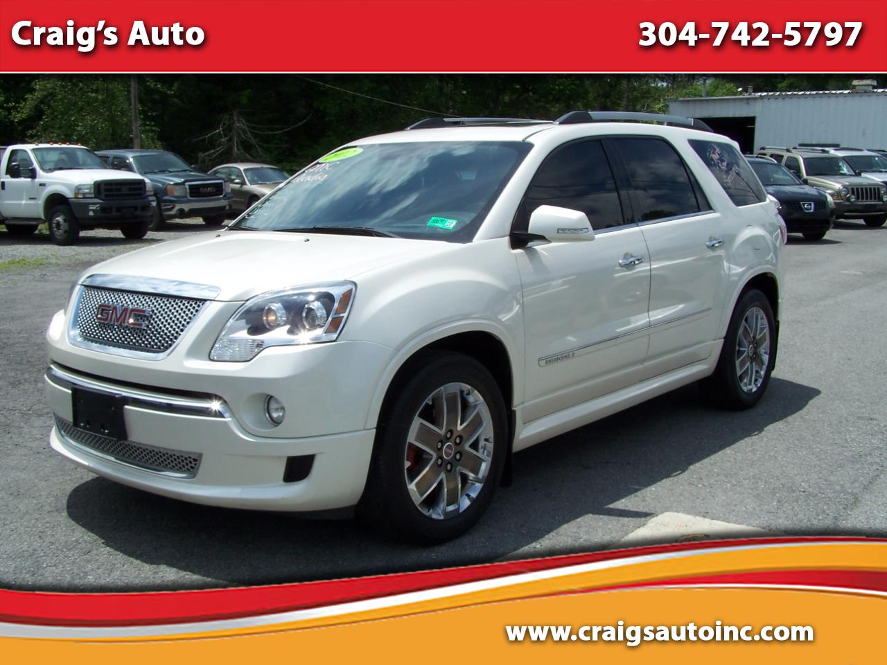 Used 2012 GMC Acadia AWD 4dr Denali for Sale in Craigsville WV 26205