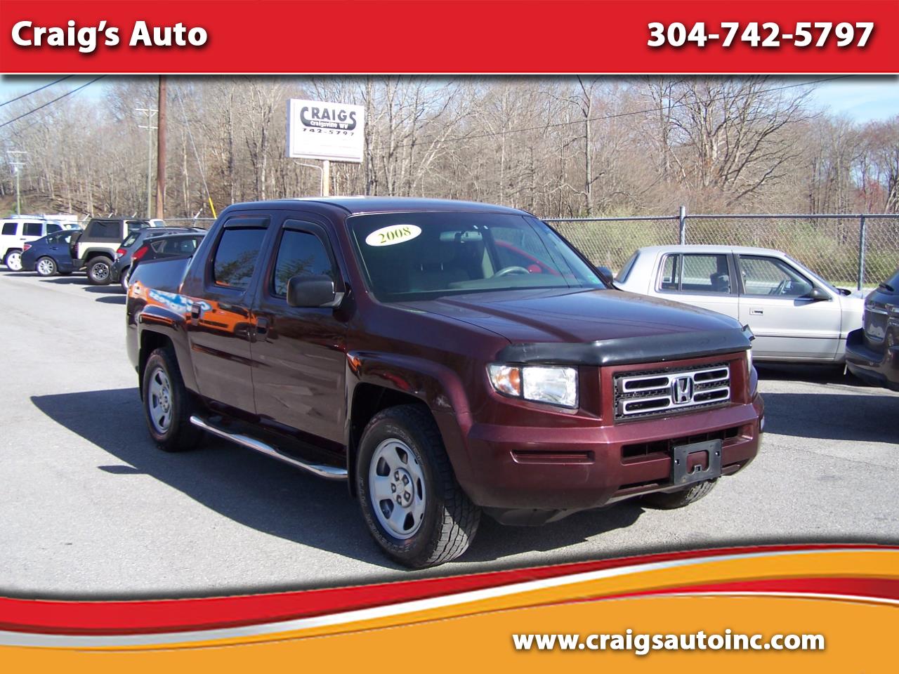 Used 2008 Honda Ridgeline 4WD Crew Cab RT for Sale in Craigsville WV
