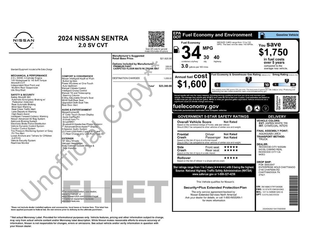 Nissan Sentra SV CVT 2024