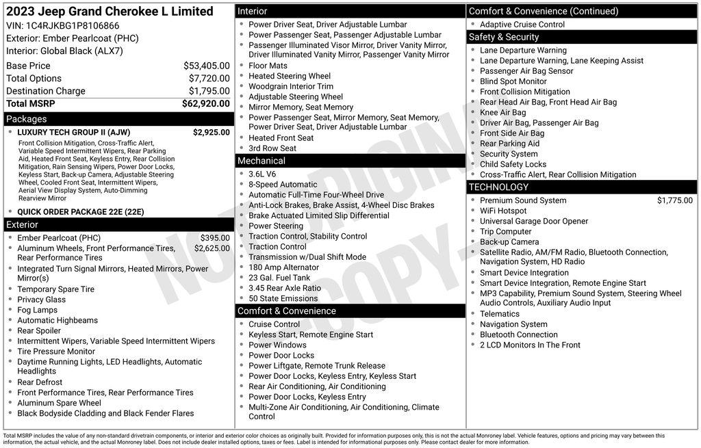 Jeep Grand Cherokee L Limited 4x4 2023