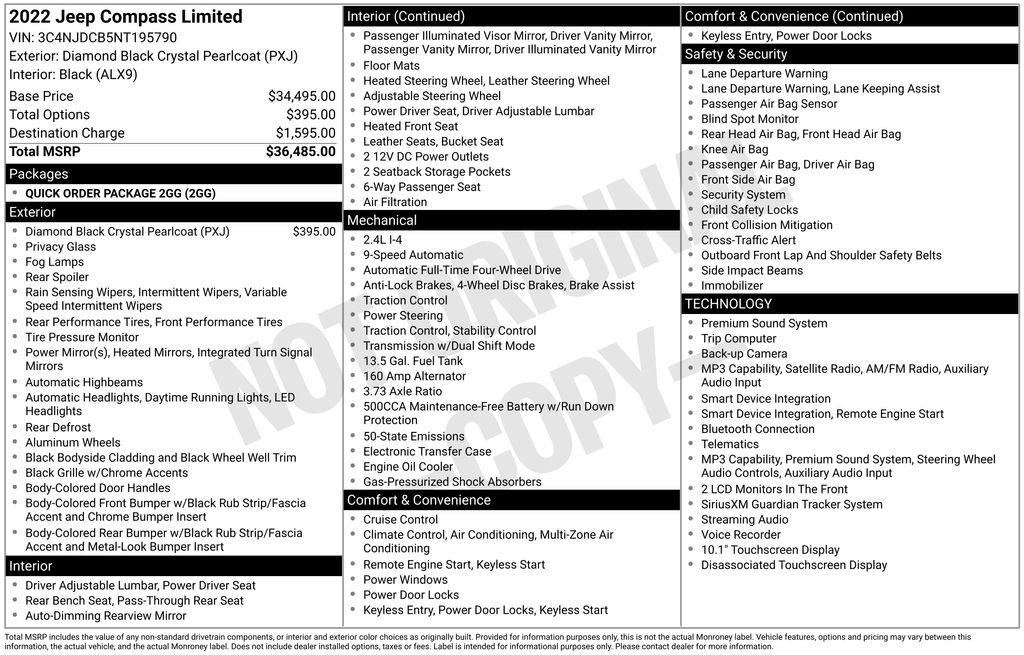 Jeep Compass Limited 4x4 2022
