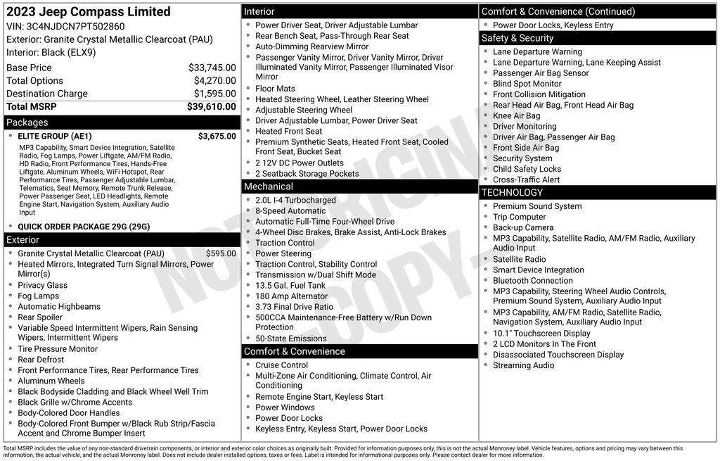 Jeep Compass Limited 4x4 2023