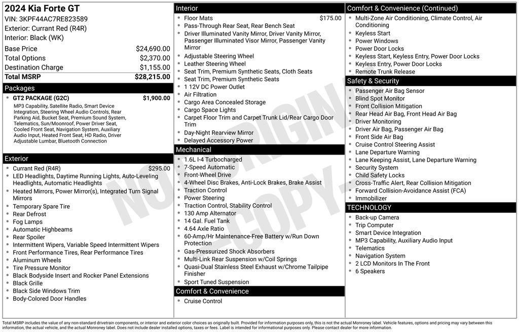Kia Forte GT DCT 2024