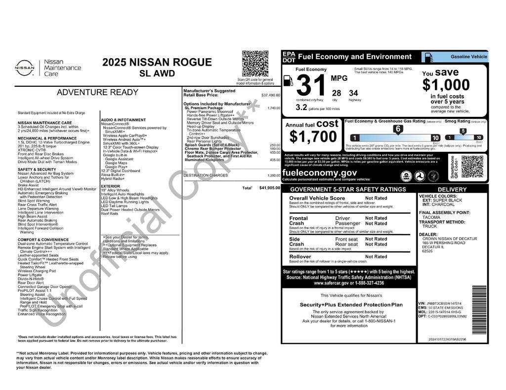Nissan Rogue AWD SL 2025