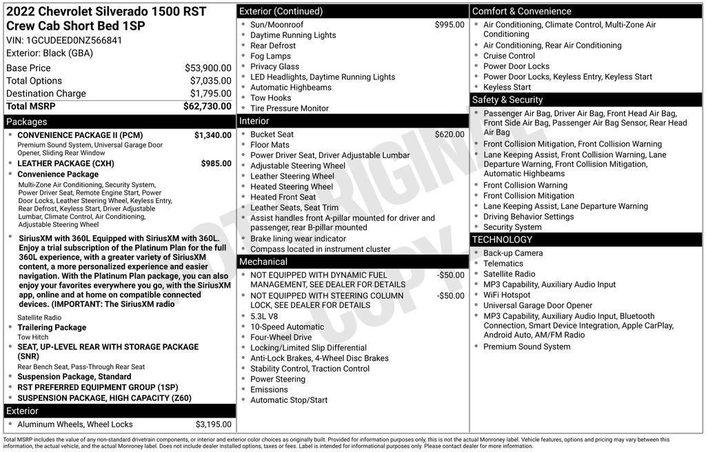 Chevrolet Silverado 1500 4WD Crew Cab 147" RST 2022