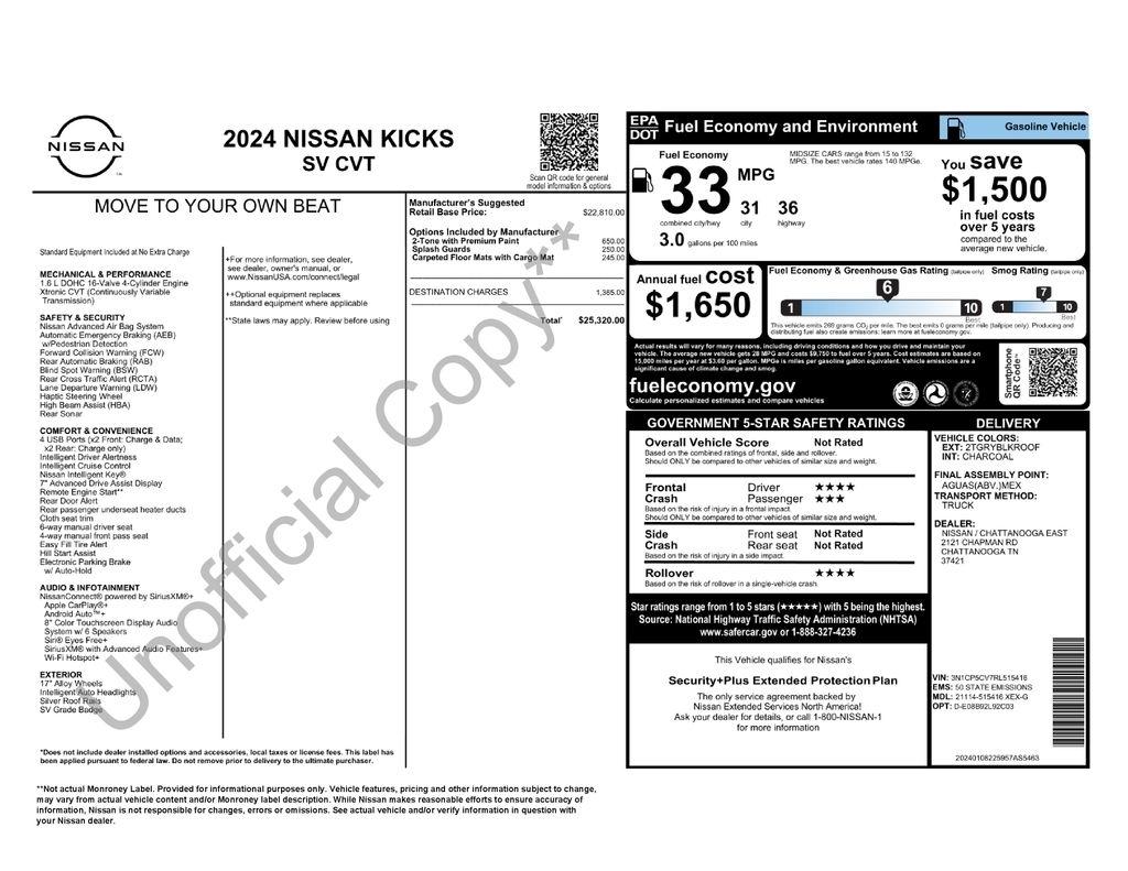 Nissan Kicks SV FWD 2024
