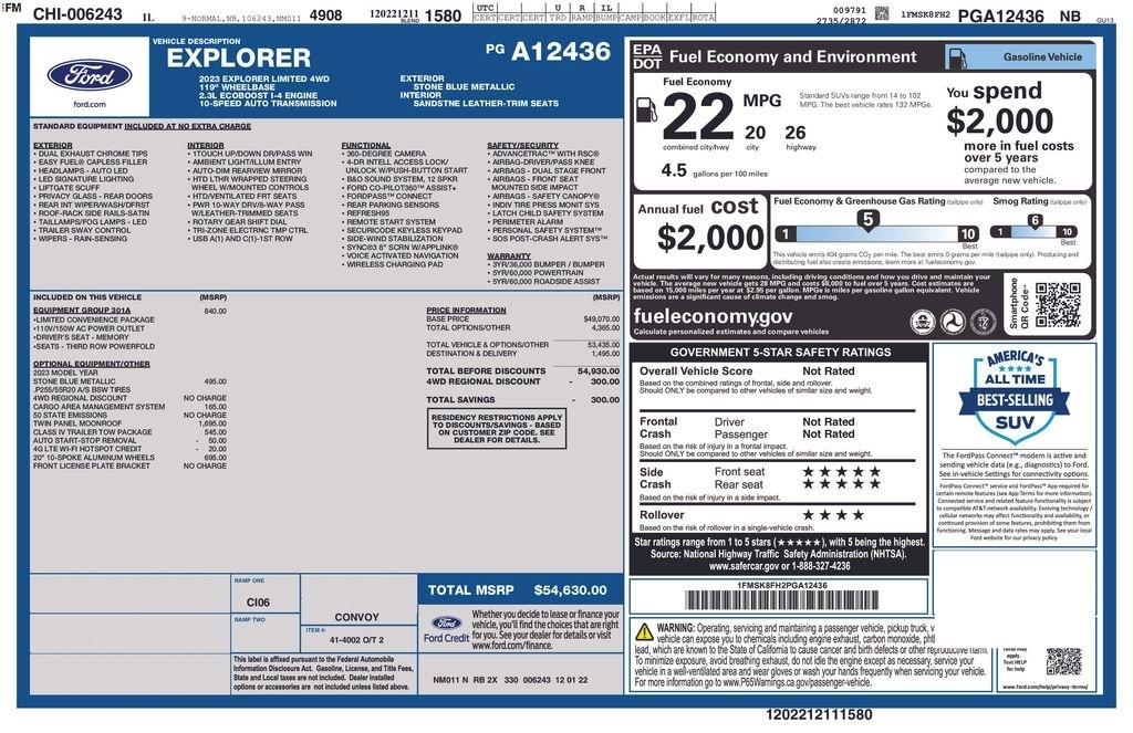 Ford Explorer Limited 4WD 2023