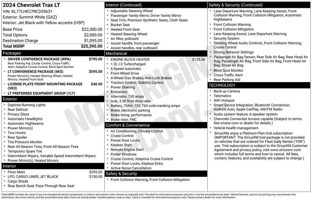 Chevrolet Trax FWD 4dr LT 2024