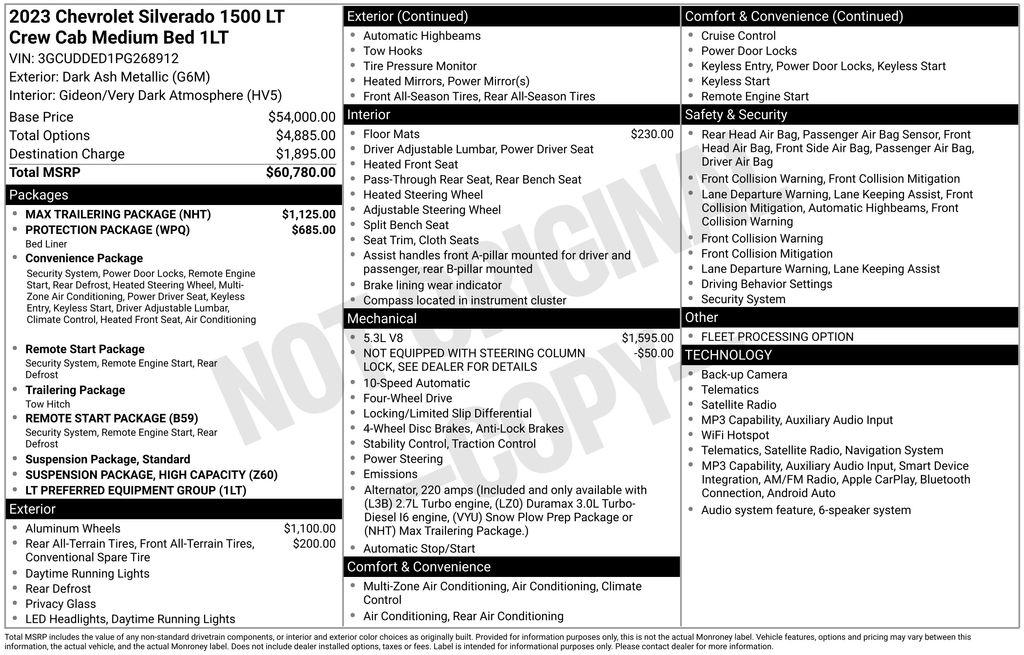 Chevrolet Silverado 1500 4WD Crew Cab 157" LT 2023